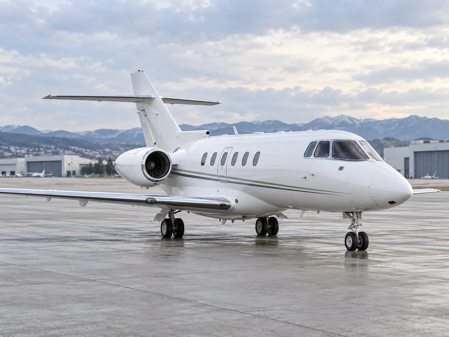 Illustrative business jet; not a photograph of the named model