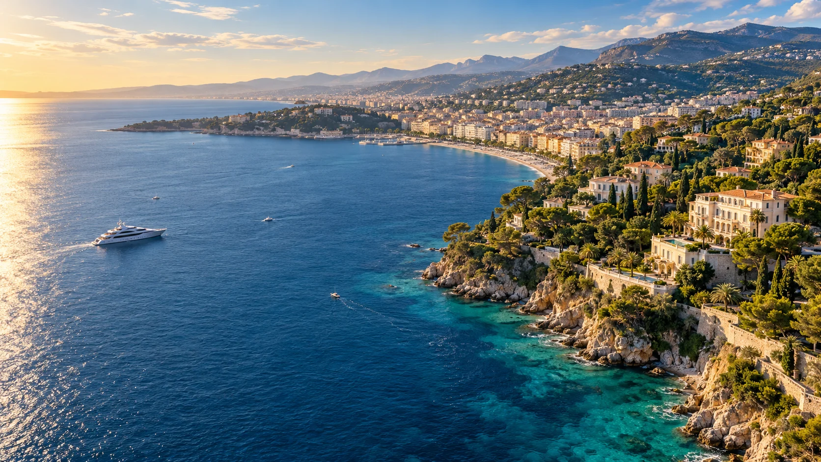 Illustrative French Riviera coastline